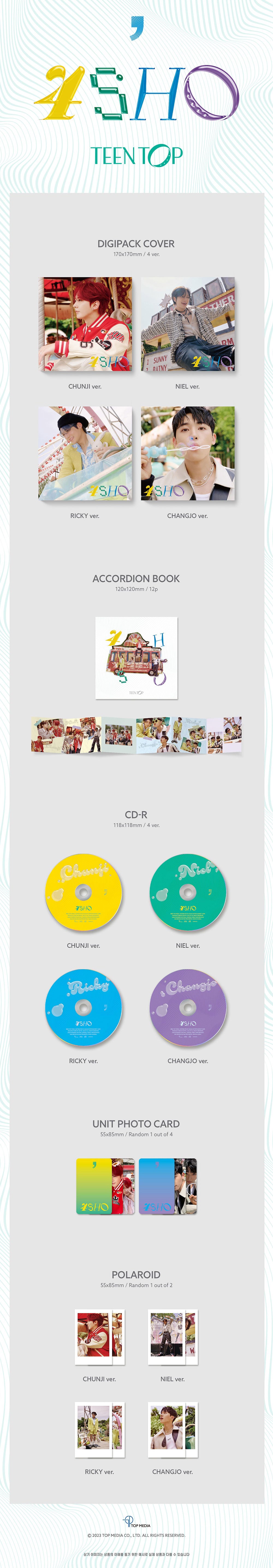 TEEN TOP - 4SHO [7th Single Album - Digipack Ver.]