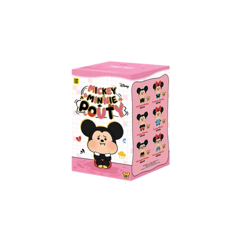 TOPTOY x DISNEY Mickey & Minnie Pouty Series Plush Charm Blind Box - Single Box - Main Image