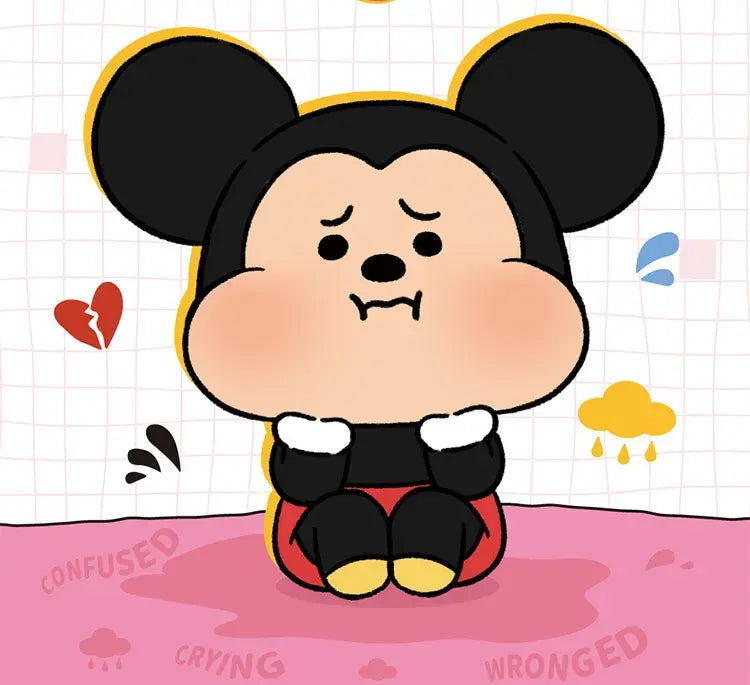 TOPTOY x DISNEY - Mickey & Minnie Pouty Series Plush Charm Blind Box gallery image 2