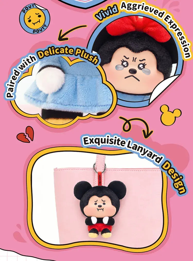 TOPTOY x DISNEY - Mickey & Minnie Pouty Series Plush Charm Blind Box gallery image 12