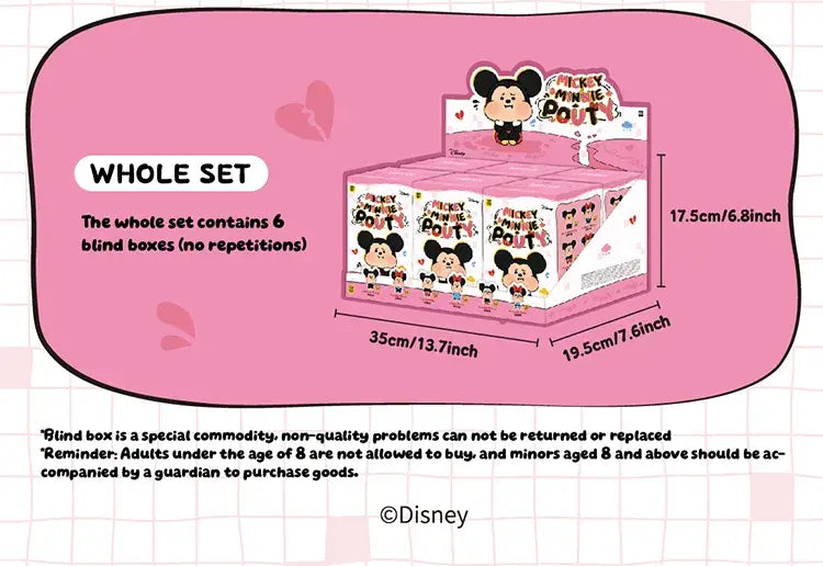 TOPTOY x DISNEY - Mickey & Minnie Pouty Series Plush Charm Blind Box gallery image 16