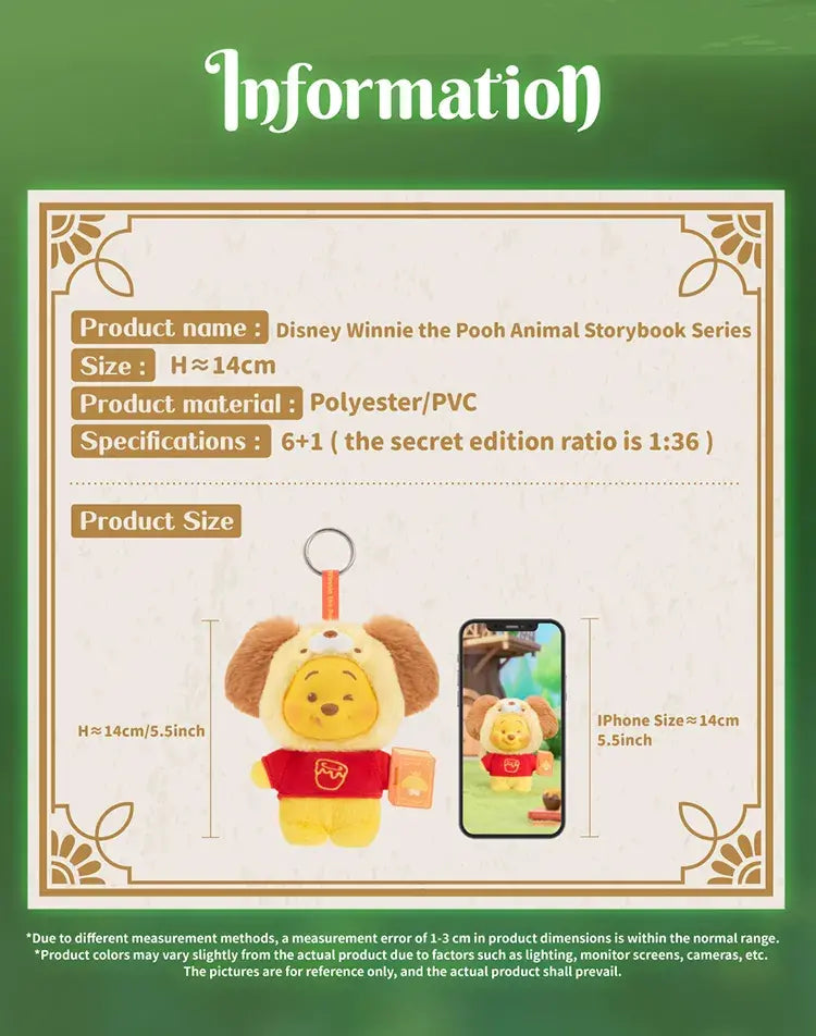 TOPTOY x DISNEY - Winnie the Pooh Animal Storybook Series Plush Keychain Blind Box gallery image 20