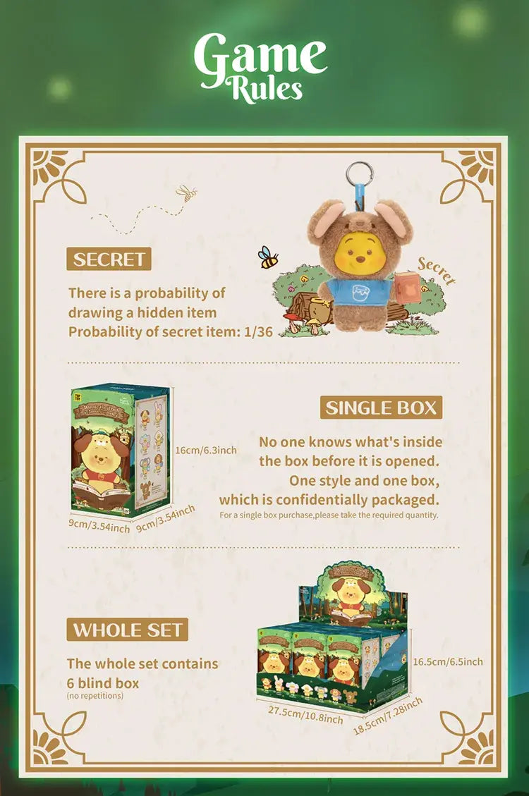 TOPTOY x DISNEY - Winnie the Pooh Animal Storybook Series Plush Keychain Blind Box gallery image 21