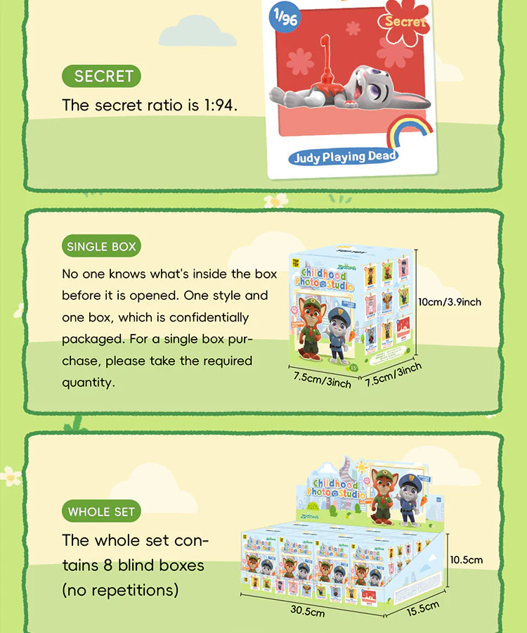 TOPTOY x DISNEY - Zootopia Childhood Photo Studio Series Figure Blind Box gallery image 17