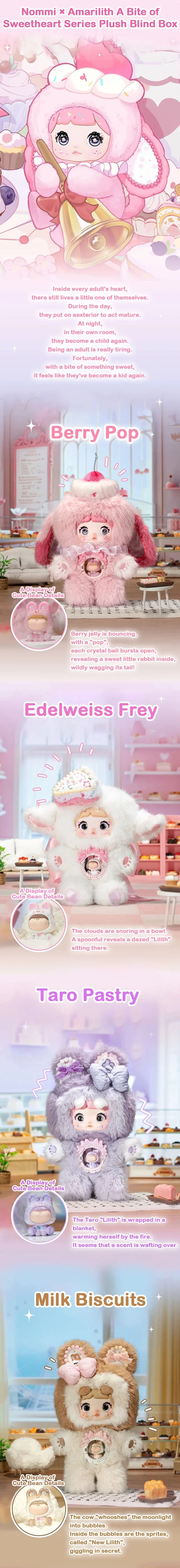 TOPTOY x NOMMI - A Bite of Sweetheart Sweet Bites Series Vinyl Plush Doll Blind Box gallery image 1