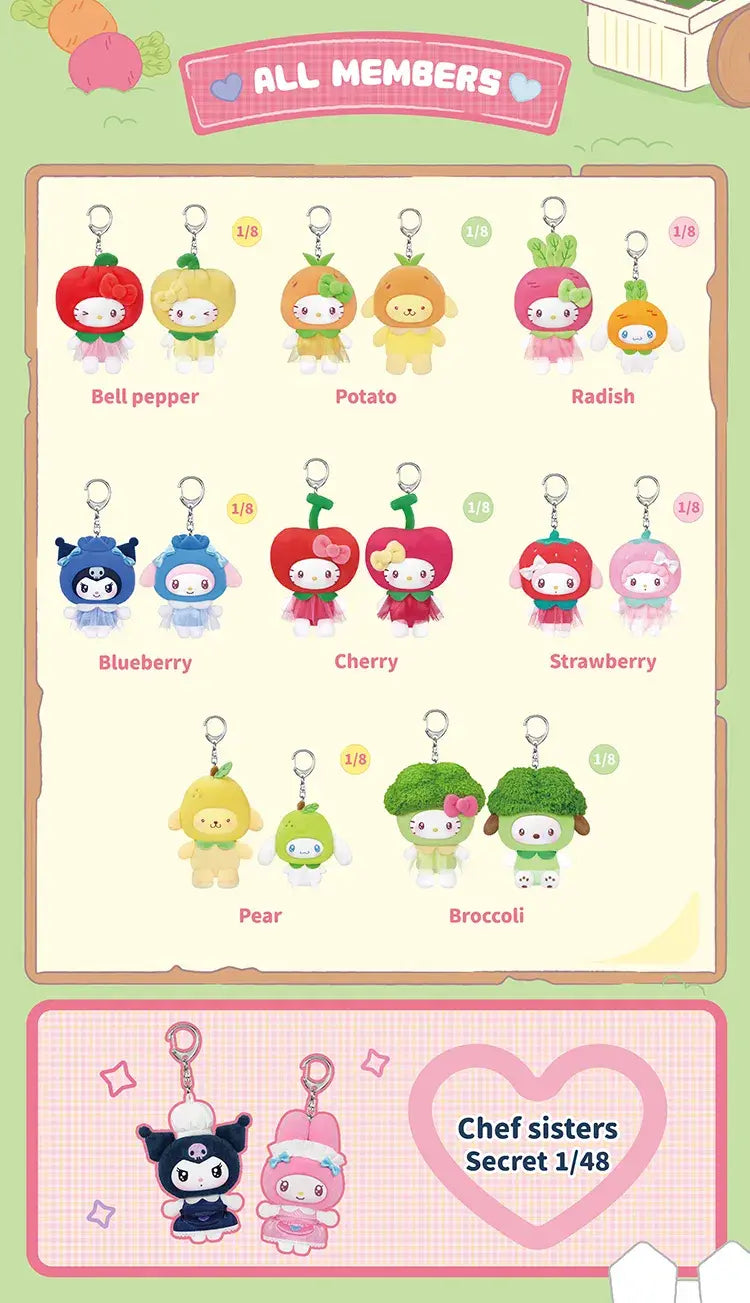 TOPTOY x SANRIO - Fruit & Vegetable Series Mini Vinyl Plush Pendant Blind Box gallery image 18