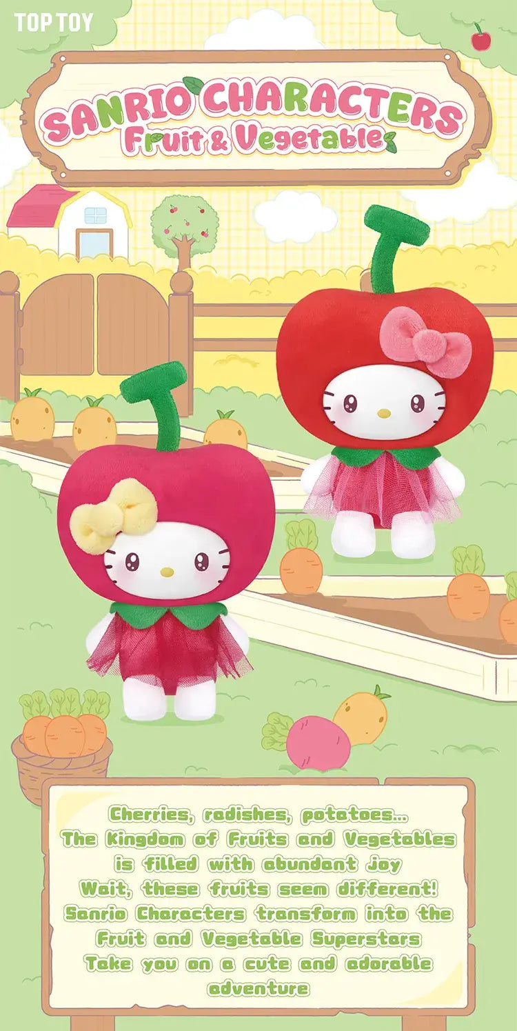 TOPTOY x SANRIO - Fruit & Vegetable Series Mini Vinyl Plush Pendant Blind Box gallery image 1