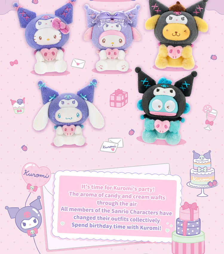 TOPTOY x SANRIO - Kuromi Party Keychain Series Plush Blind Box gallery image 2