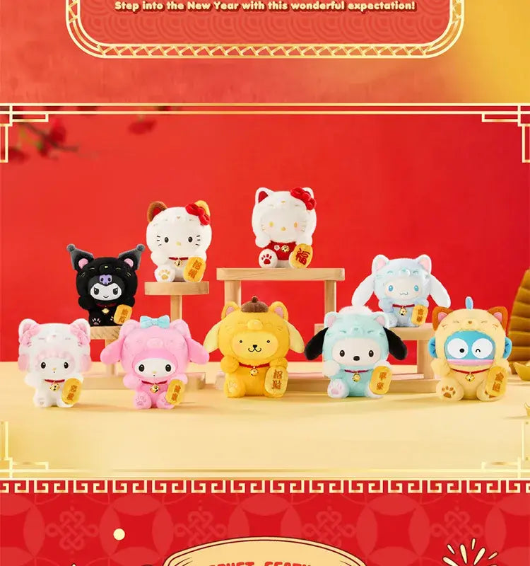 TOPTOY x SANRIO - Lucky Cat Series Plush Keychain Blind Box gallery image 21