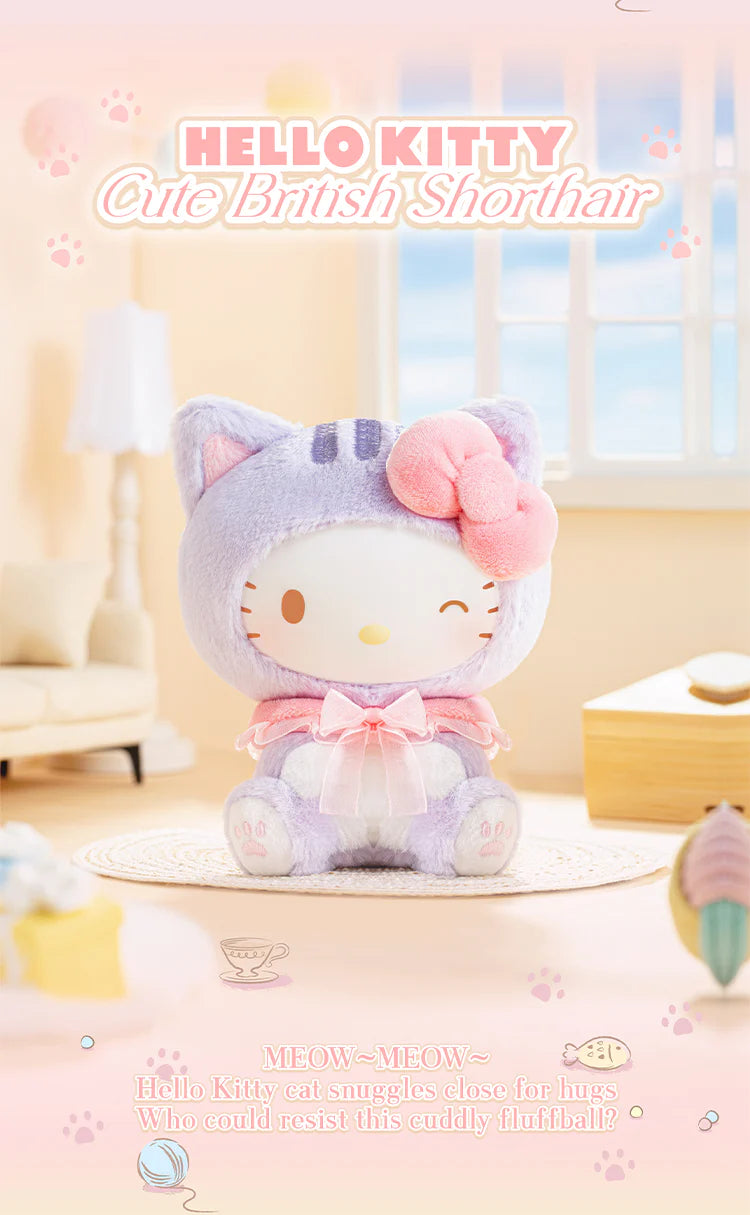TOPTOY x SANRIO - Play with Kittens Series Plush Keychains Gift Blind Box gallery image 4