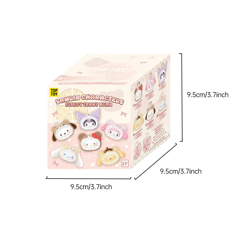 TOPTOY x SANRIO - Fluffy Teddy Bear Plush Keychain Gift Blind Box gallery image 3
