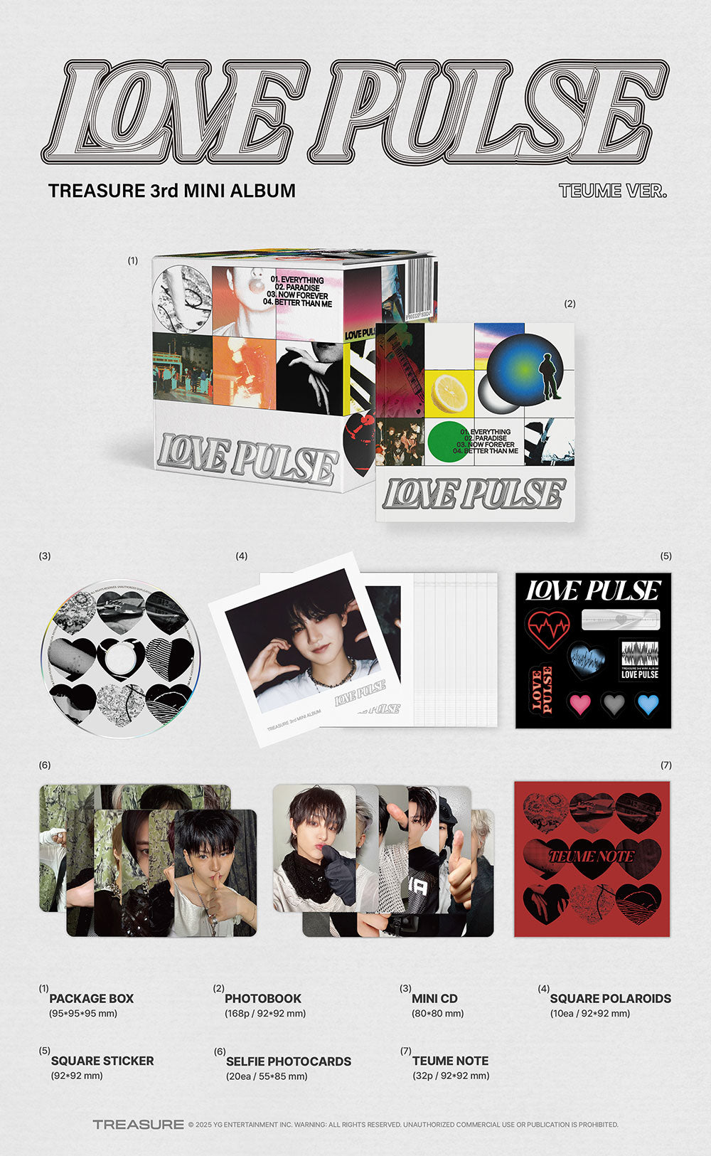 TREASURE - LOVE PULSE [3rd Mini Album - TEUME Ver.]