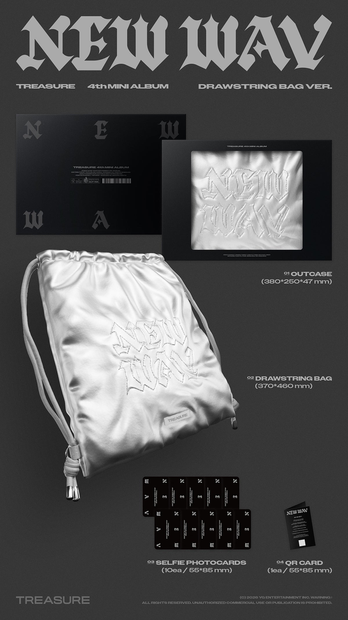 [PRE-ORDER] TREASURE - NEW WAV [4th Mini Album - DRAWSTRING BAG Ver.]