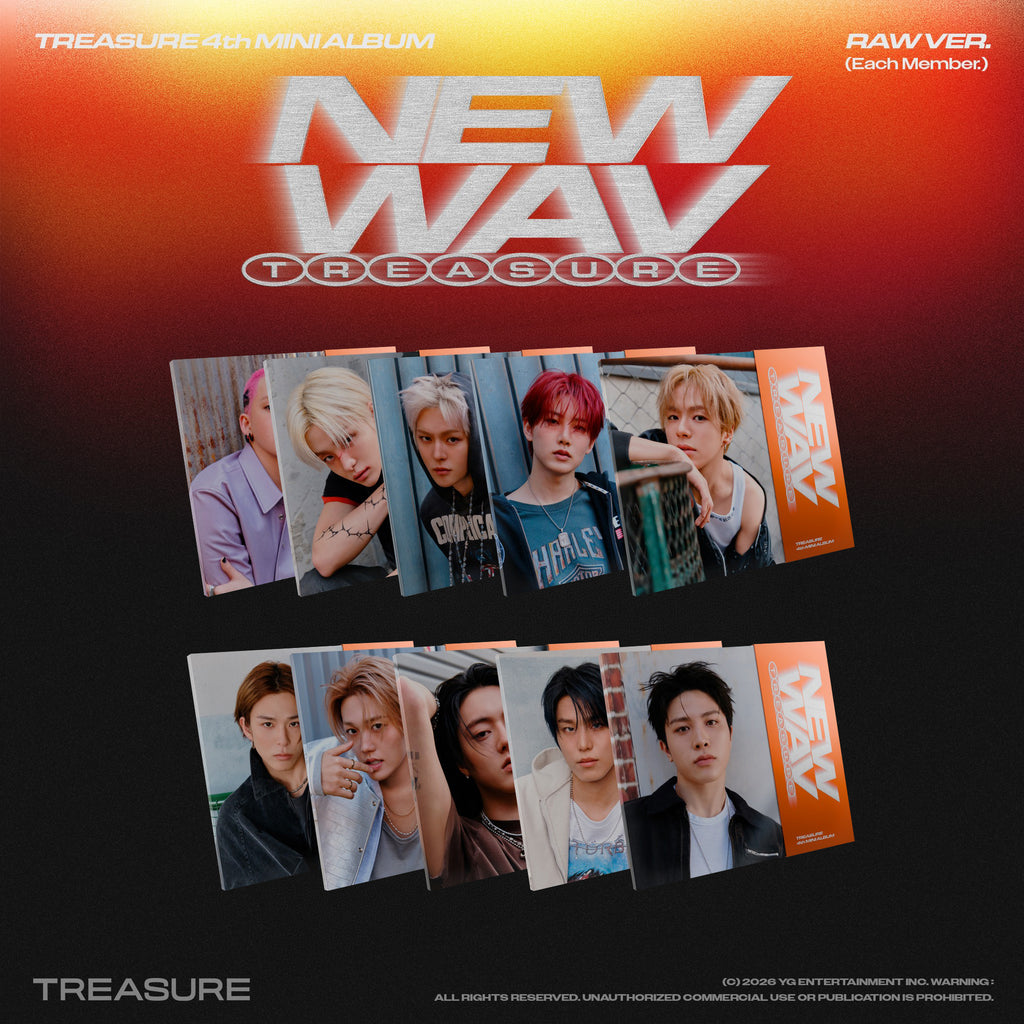 TREASURE - NEW WAV [4th Mini Album - RAW Ver.] - K PLACE