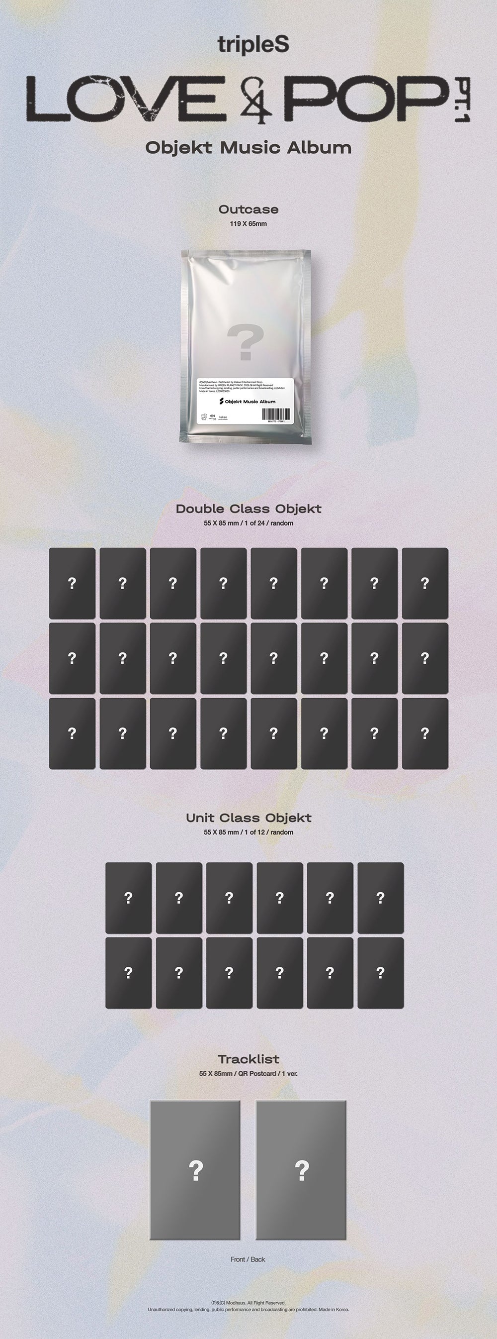 [PRE-ORDER] tripleS - LOVE&POP pt.1 [3rd Album - Objekt Music Album Ver.]