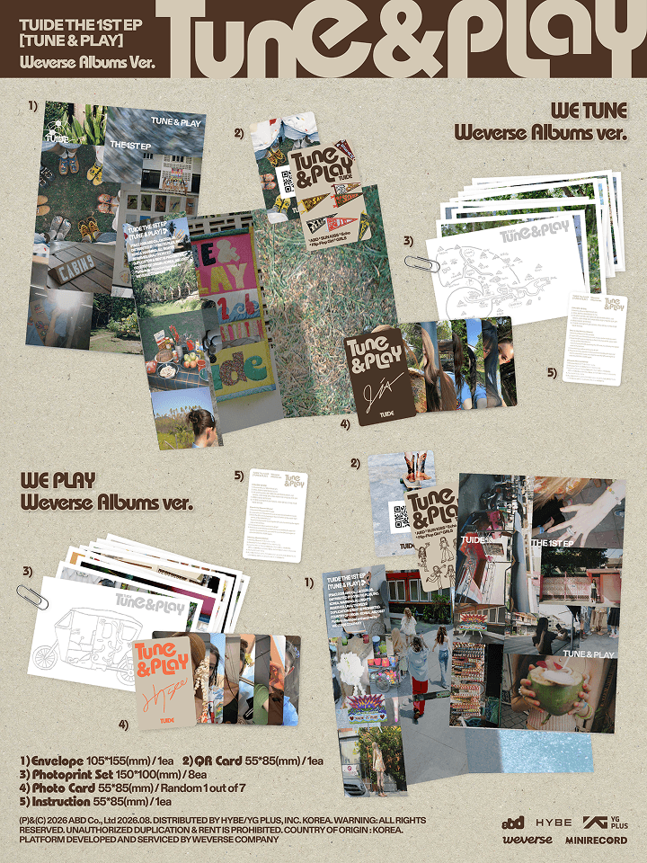 TUIDE - TUNE & PLAY [1st EP Album - 4 Set Package] gallery image 2