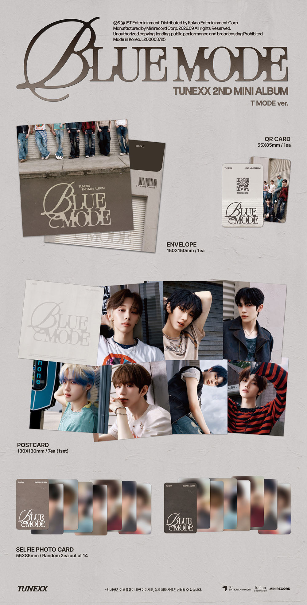 TUNEXX - BLUE MODE [2nd Mini Album - T MODE Ver.] gallery image 1