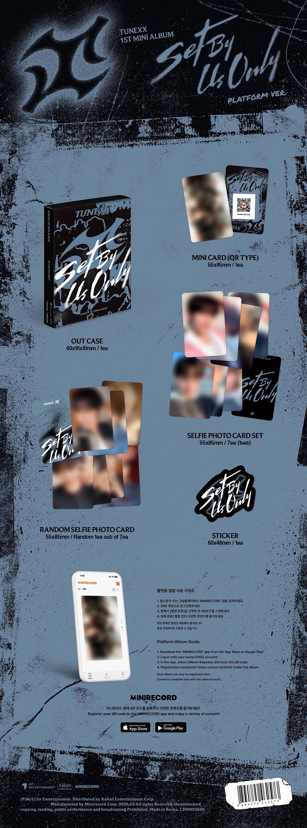 TUNEXX - SET BY US ONLY [1st Mini Album - Platform Ver.] - K PLACE