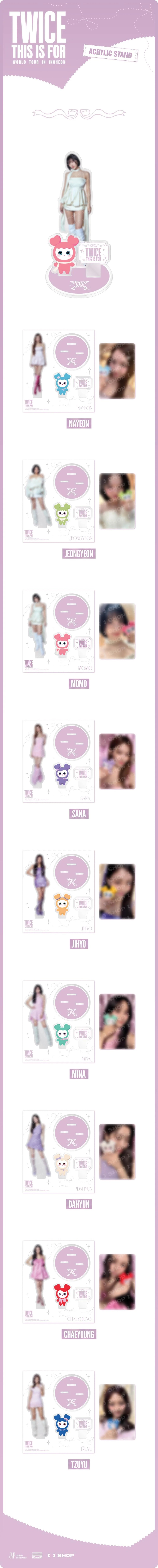 [PRE-ORDER] TWICE - Acrylic Stand ['THIS IS FOR' World Tour in Incheon Official MD]