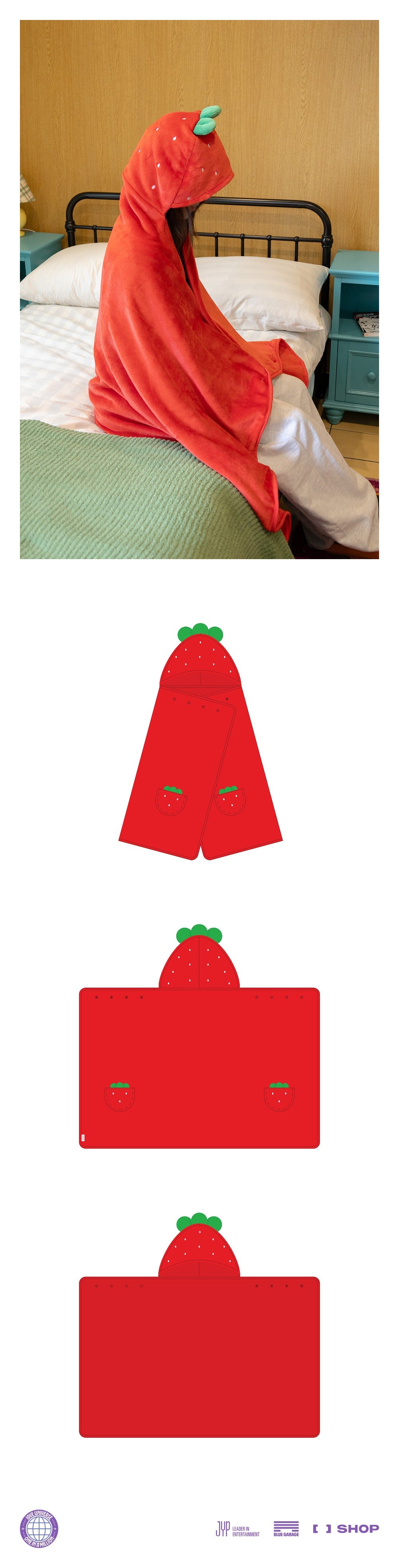 [PRE-ORDER] TWICE - CHAEYOUNG Strawberry Blanket [2025 Fanmeeting '10VE UNIVERSE' Official MD]