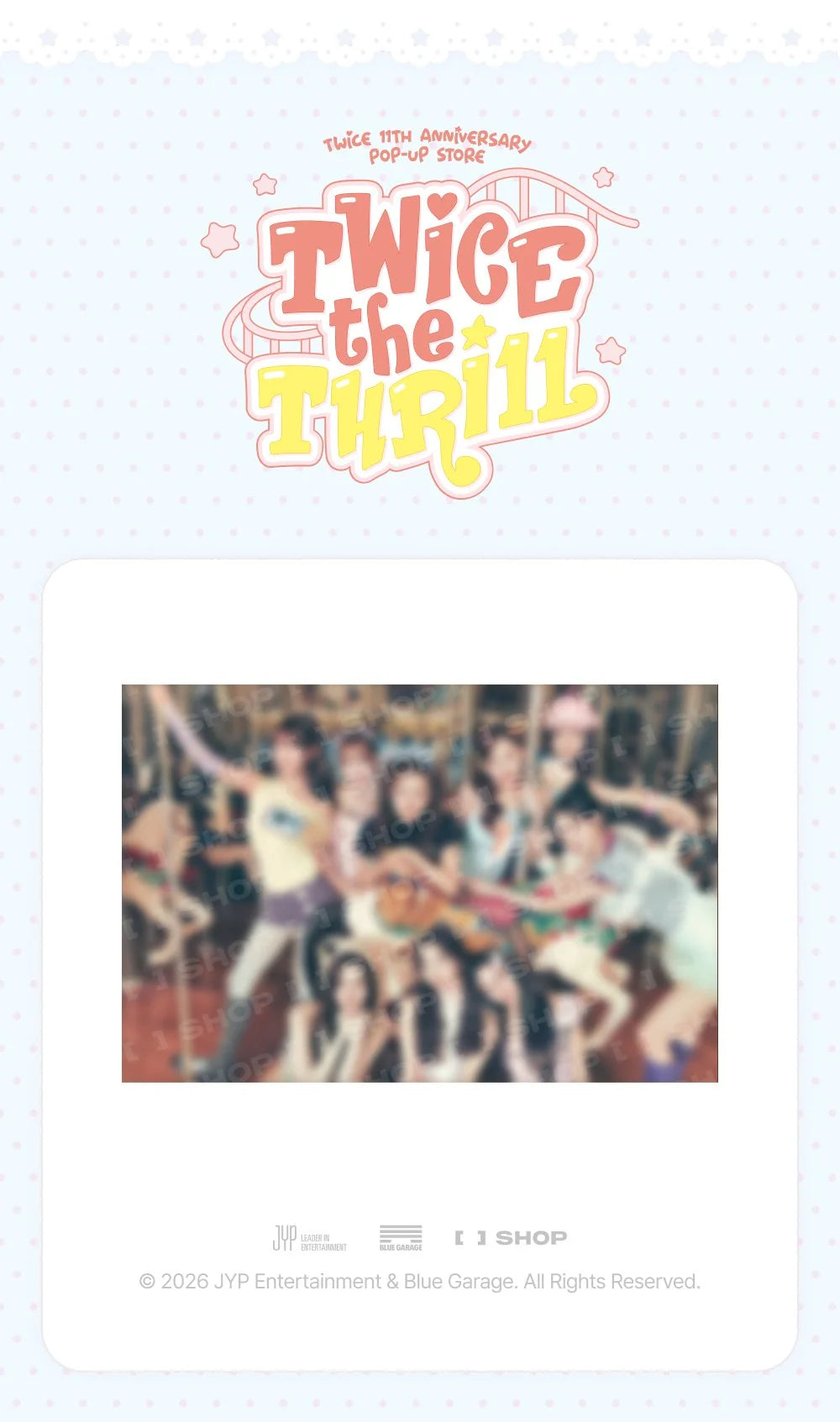 [PRE-ORDER] TWICE - Fabric Poster [11th Anniversary 'TWICE the THRILL' POP-UP Official MD] gallery image 1