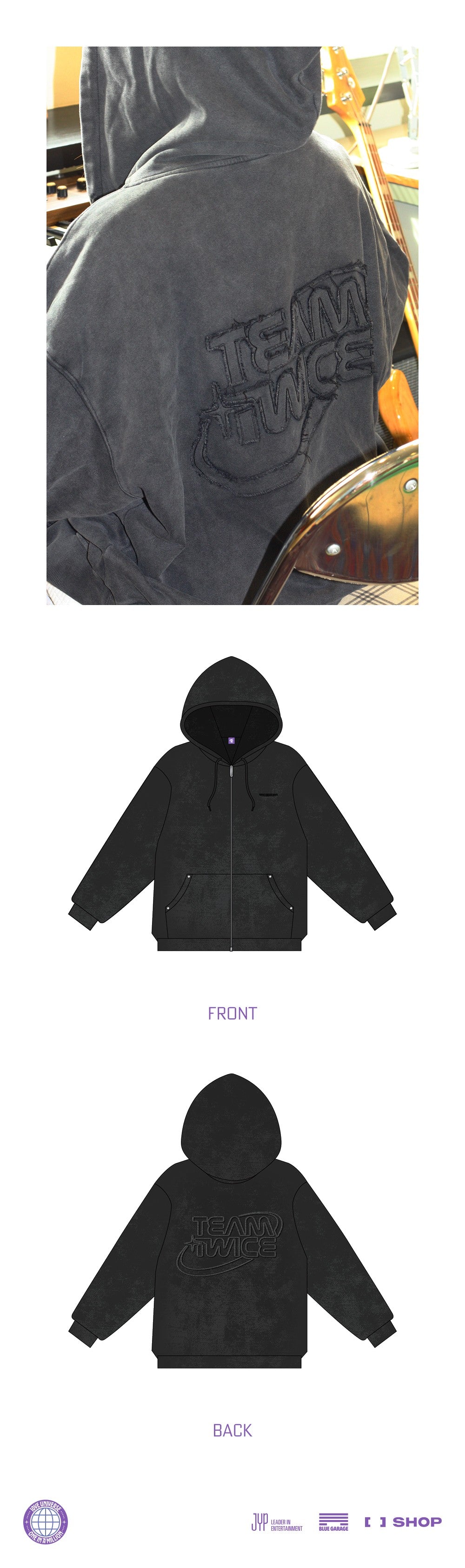 [PRE-ORDER] TWICE - Hoodie Zip-Up [2025 Fanmeeting '10VE UNIVERSE' Official MD]