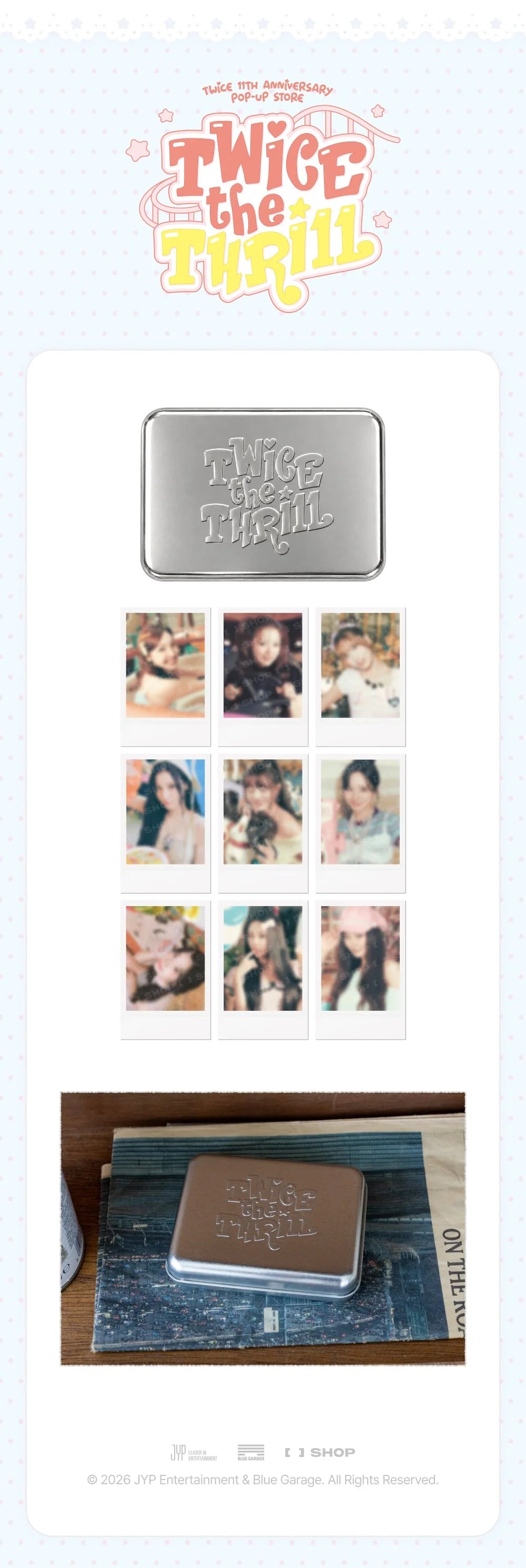 [PRE-ORDER] TWICE - Instant Photo Set [11th Anniversary 'TWICE the THRILL' POP-UP Official MD] gallery image 1