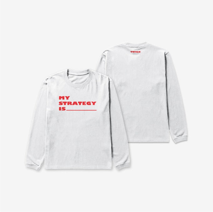 TWICE Long Sleeve T Shirt Logo Ver STRATEGY POP UP in Seoul Official MD - main image