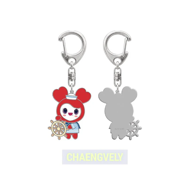 TWICE LOVELY Metal Keyring Marine Ver THIS IS FOR World Tour Finale in Seoul Official MD CHAENGVELY Ver - main image