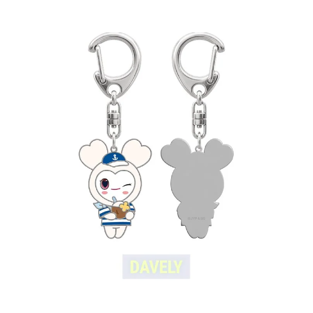 TWICE LOVELY Metal Keyring Marine Ver THIS IS FOR World Tour Finale in Seoul Official MD DAVELY Ver - main image