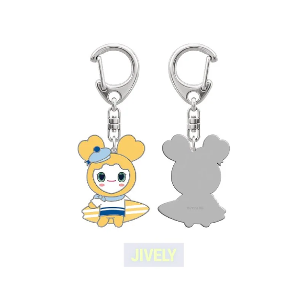 TWICE LOVELY Metal Keyring Marine Ver THIS IS FOR World Tour Finale in Seoul Official MD JIVELY Ver - main image
