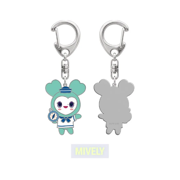 TWICE LOVELY Metal Keyring Marine Ver THIS IS FOR World Tour Finale in Seoul Official MD MIVELY Ver - main image