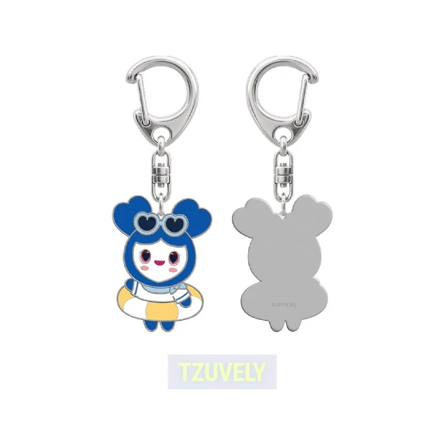 TWICE LOVELY Metal Keyring Marine Ver THIS IS FOR World Tour Finale in Seoul Official MD TZUVELY Ver - main image