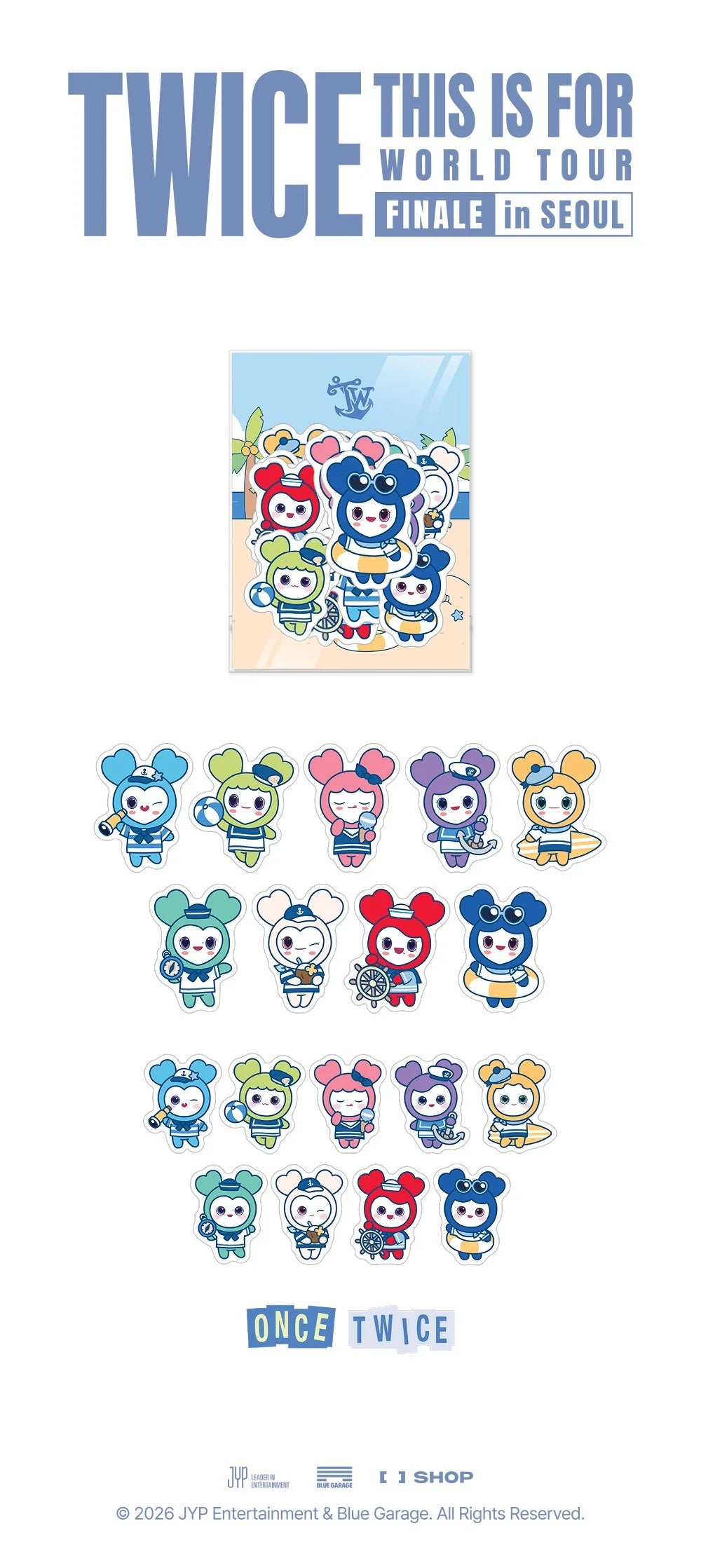 TWICE - LOVELY Removable Sticker Pack ['THIS IS FOR' World Tour