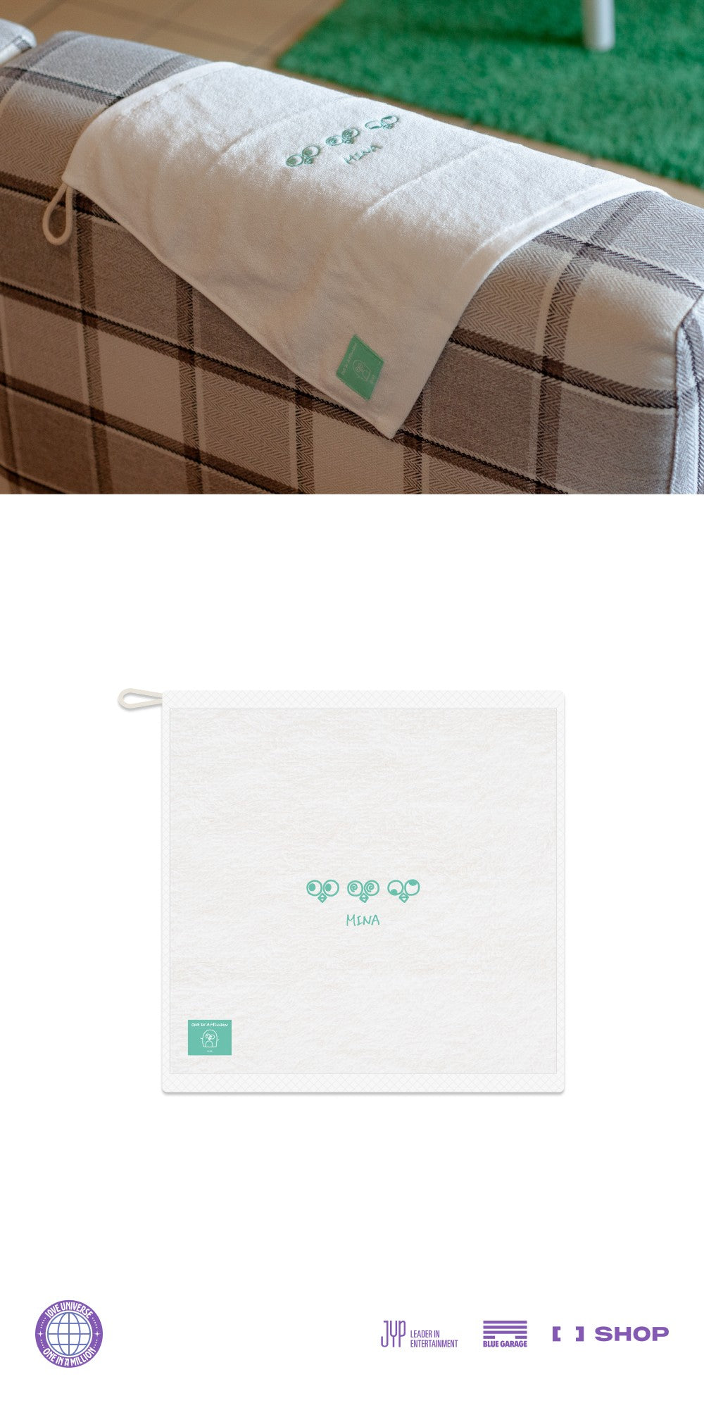 [PRE-ORDER] TWICE - MINA Hand Towel [2025 Fanmeeting '10VE UNIVERSE' Official MD]