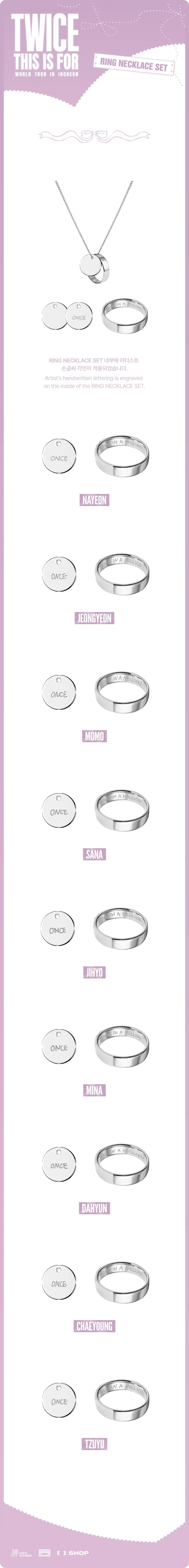 [PRE-ORDER] TWICE - Ring Necklace Set ['THIS IS FOR' World Tour in Incheon Official MD]