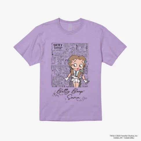 TWICE SANA TShirt Lavender BETTY BOOP x SANA Official MD - main image