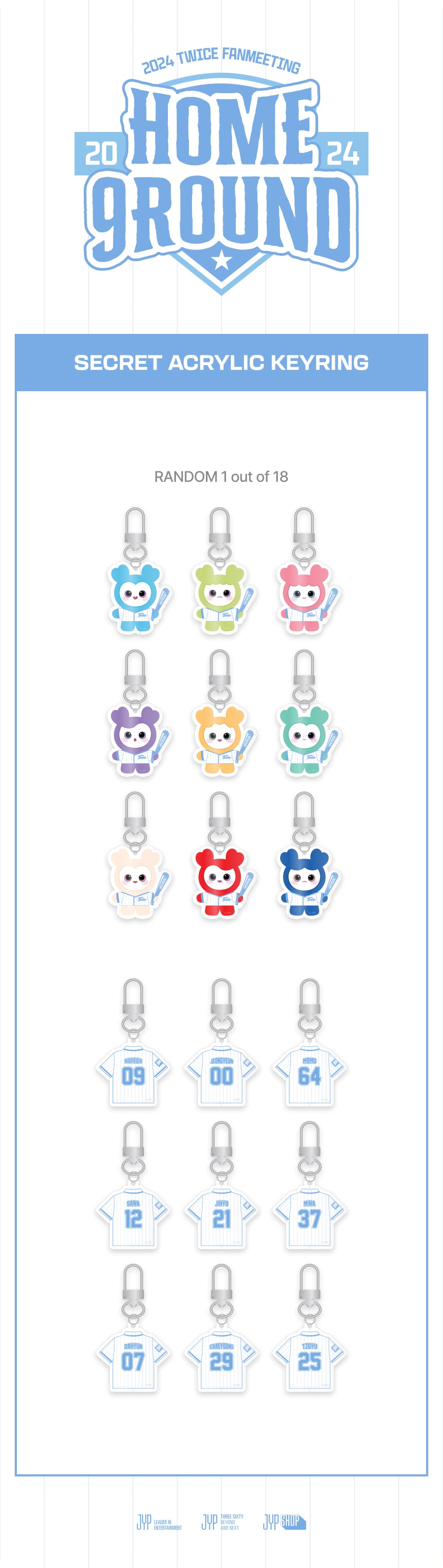 [PRE-ORDER] TWICE - Secret Acrylic Keyring [2024 Fanmeeting 'HOME 9ROUND' Official MD]