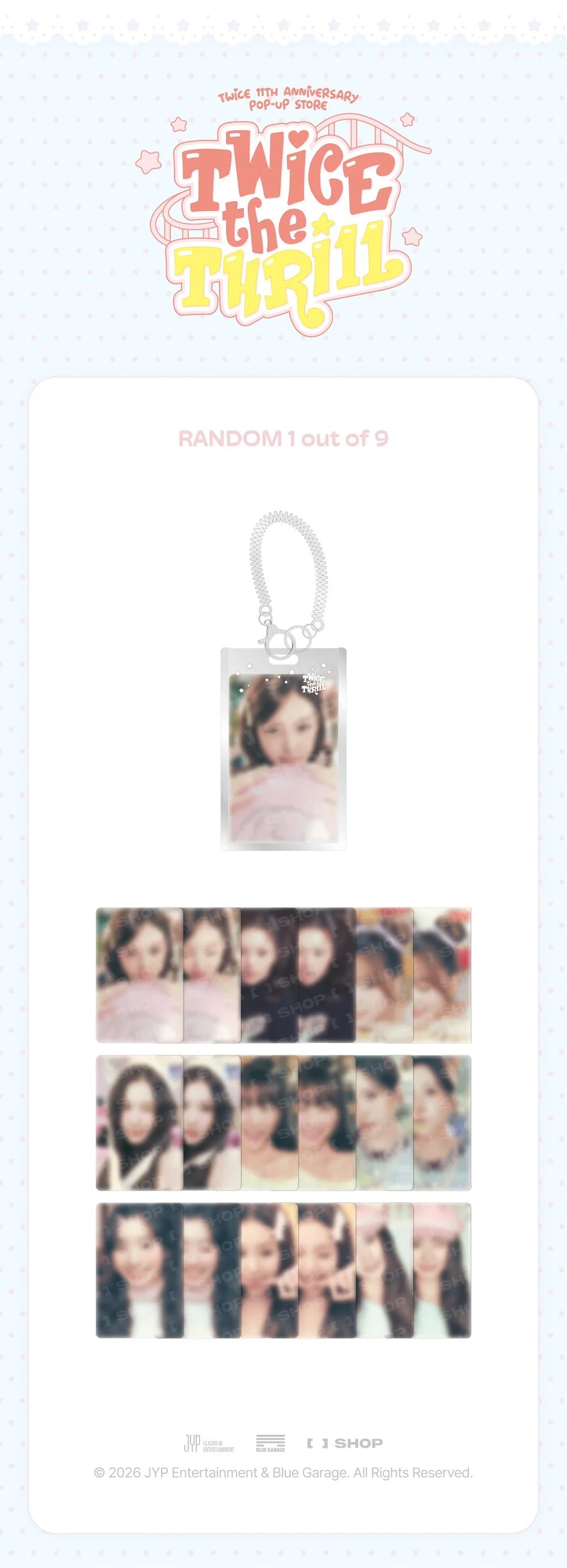 [PRE-ORDER] TWICE - Secret Lenticular Keyring [11th Anniversary 'TWICE the THRILL' POP-UP Official MD] gallery image 1