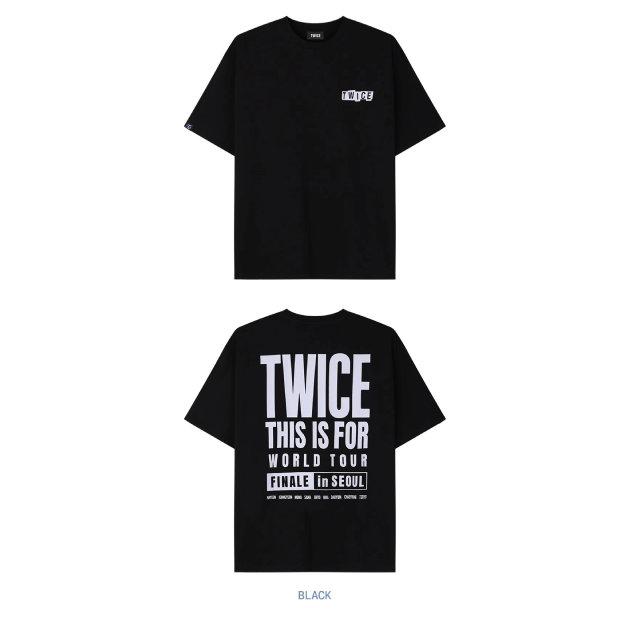 TWICE T Shirt THIS IS FOR World Tour Finale in Seoul Official MD BLACK Ver - main image