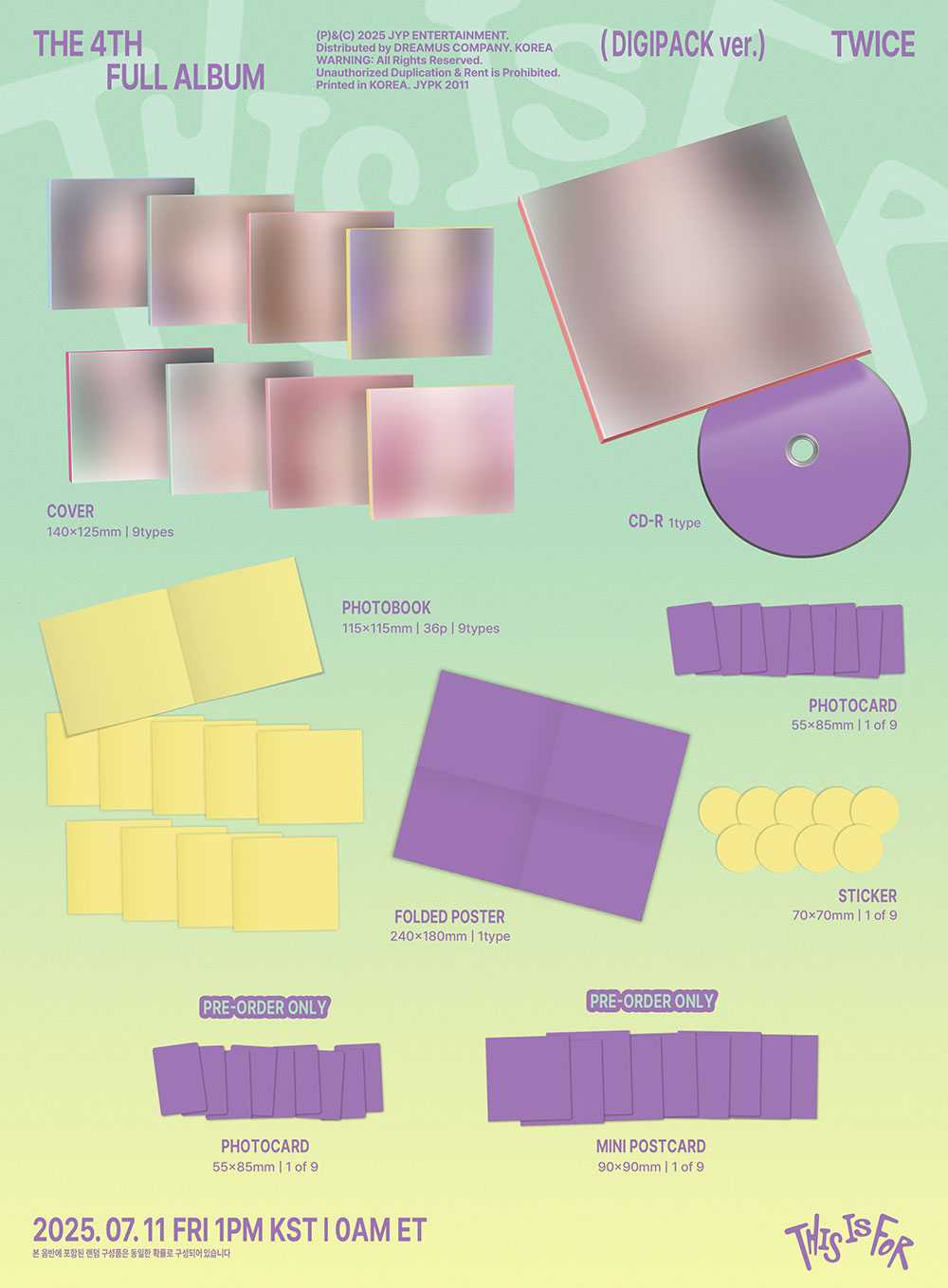 [PRE-ORDER] TWICE - THIS IS FOR [4th Album - Digipack Ver.]