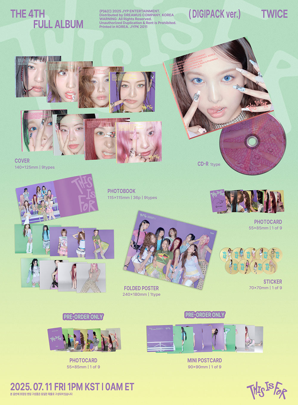 新品未開封　TWICE THIS IS FOR DIGIPACK ver ミサモ TWICE - THIS IS FOR [4th Album - Digipack Ver.] - K PLACE