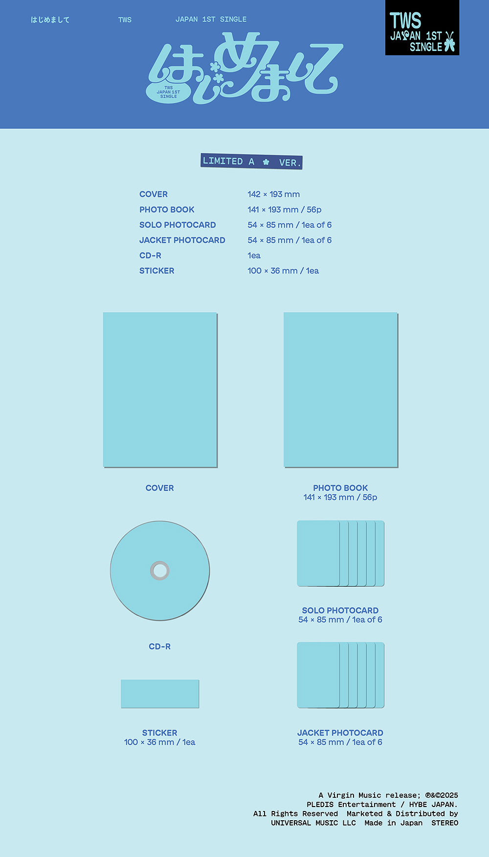 [PRE-ORDER] TWS - Hajimemashite [1st JP Single Album - Limited Edition A]