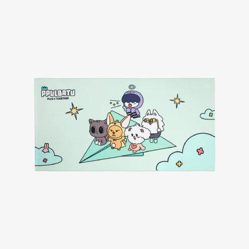 TXT Beach Towel Mint PPULBATU WARI WARI CHARACTER POP UP Official MD - main image