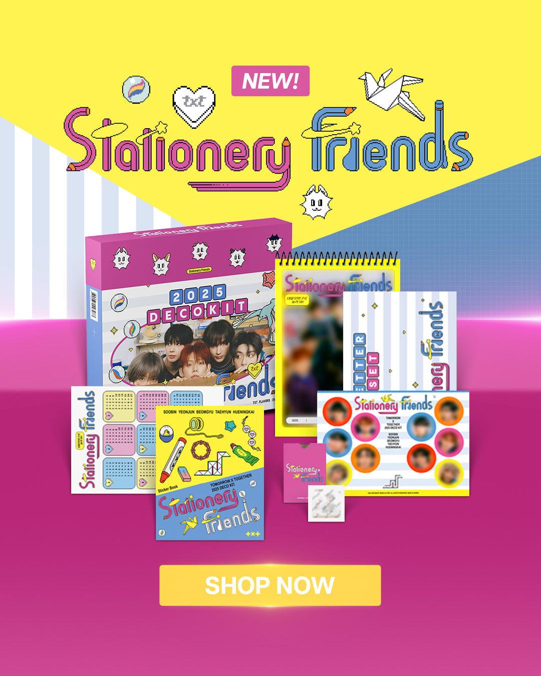 TXT Stationery Friends Banner Mobile