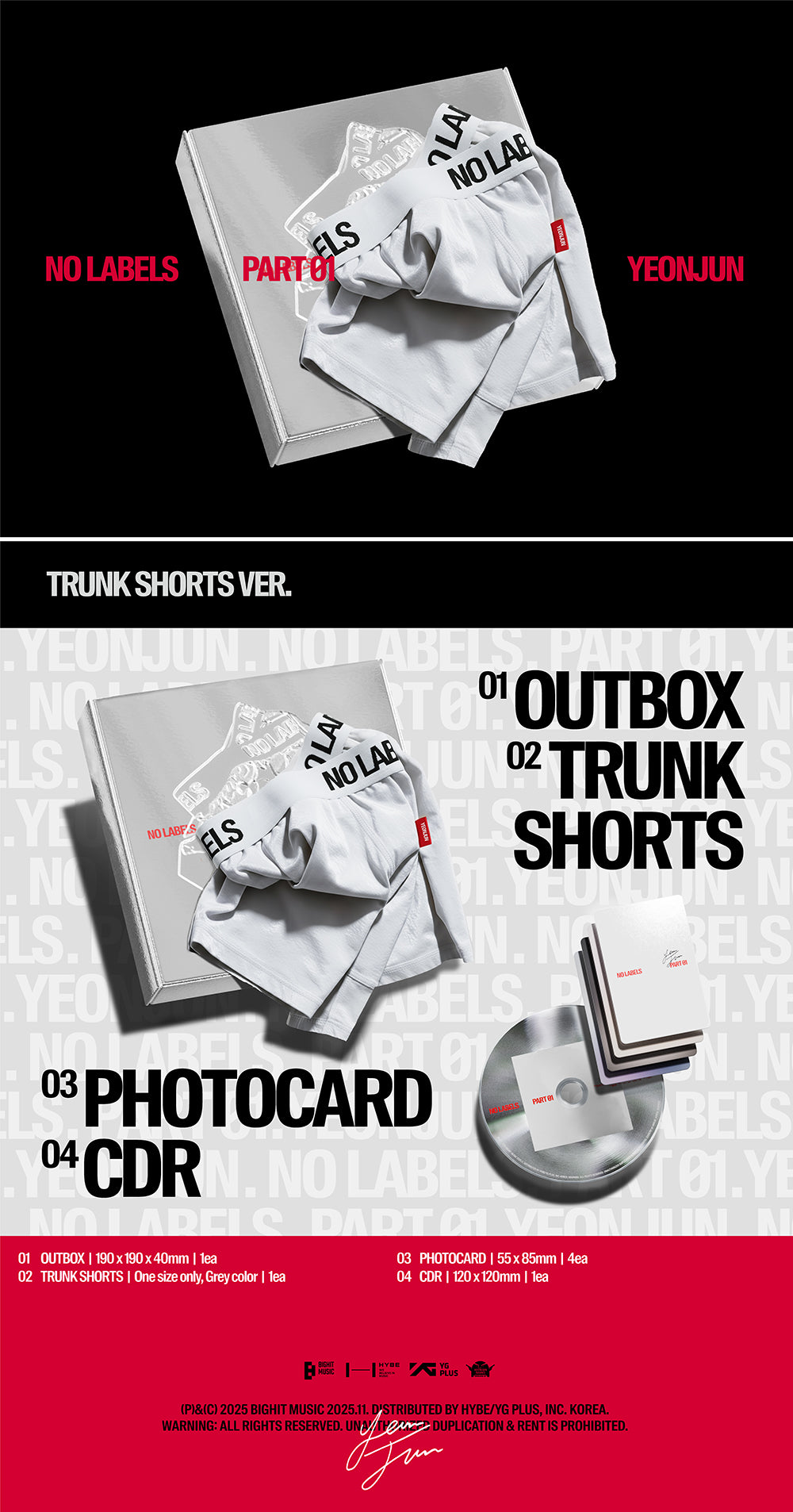 TXT YEONJUN - NO LABELS: PART 01 [1st Mini Album - Trunk Shorts Ver.]