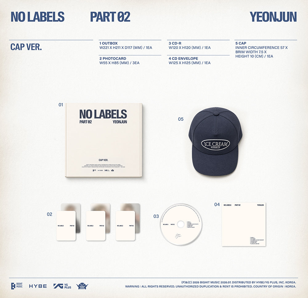 TXT YEONJUN - NO LABELS: PART 02 [2nd Mini Album - Cap Ver.] gallery image 1