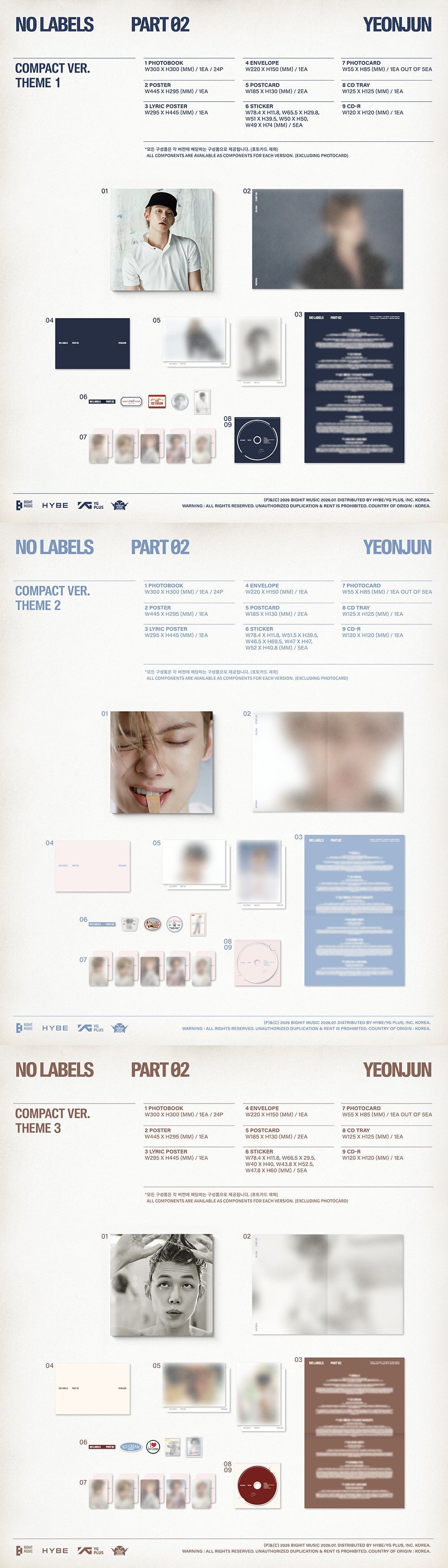 TXT YEONJUN - NO LABELS: PART 02 [2nd Mini Album - Compact Ver.] gallery image 1