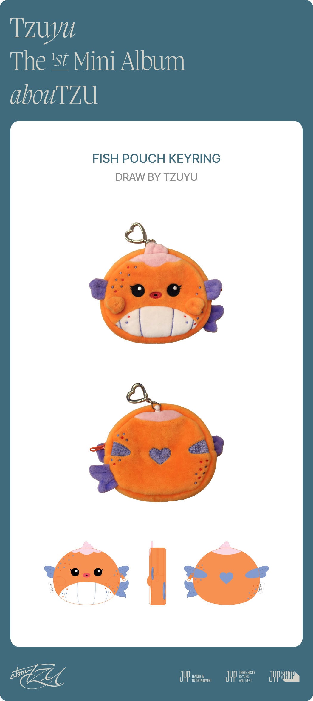 TZUYU - Fish Pouch Keyring [abouTZU Official MD]