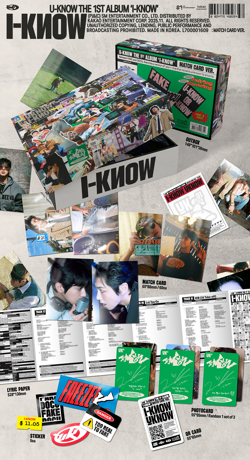 U-KNOW - I-KNOW [1st Album - Match Card Ver.]